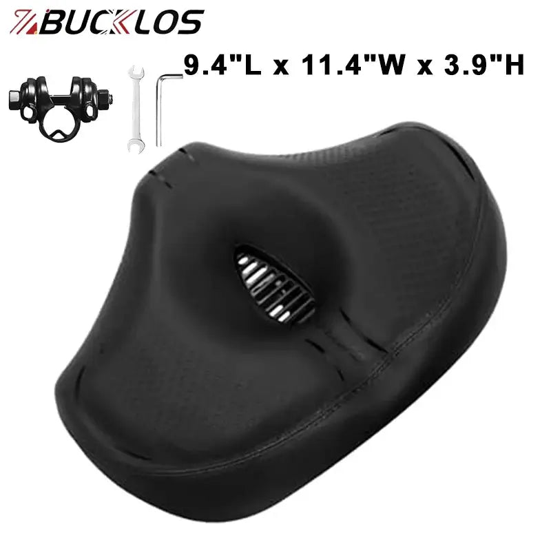 BUCKLOS Extra Wide Bicycle Saddle Oversize Bike Seat Shock Absorption Bicycle Seat for Peloton Exercise Bike Ebike Cruiser Bikes by InterCyprus Trading Ltd