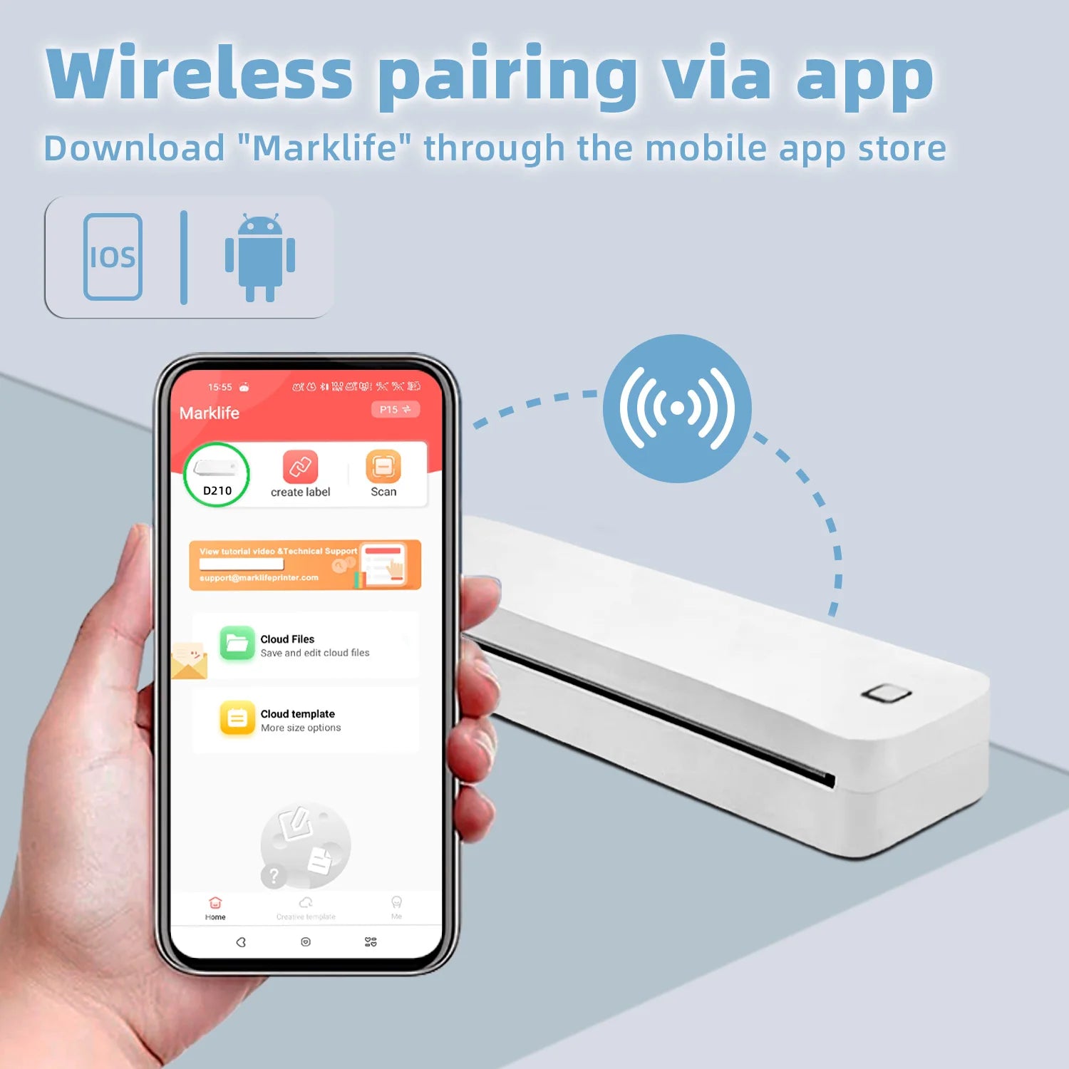 Bluetooth Thermal Inkless Printer A4 &ndash; Wireless Printer