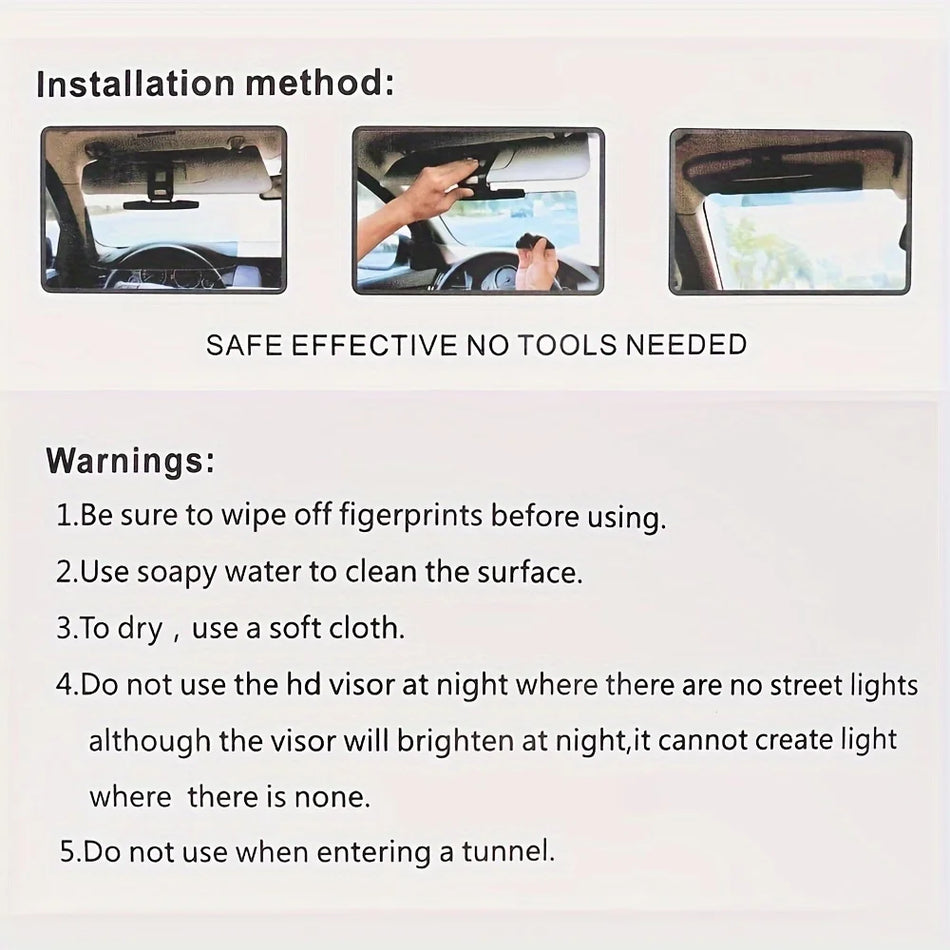 Estensore per parasole auto con protezione anti-riflesso polarizzata UV400