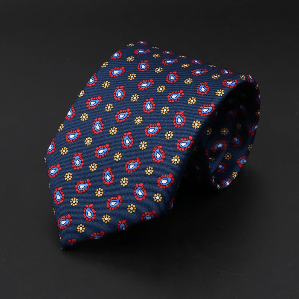 High Quality Soft Silk Ties in 51 Colours - Geometric Pattern Necktie for Men 25