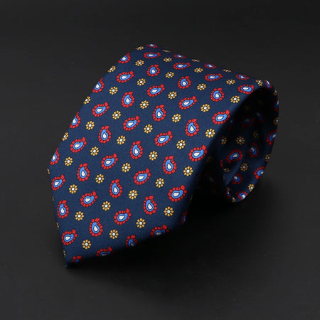 High Quality Soft Silk Ties in 51 Colours - Geometric Pattern Necktie for Men 25