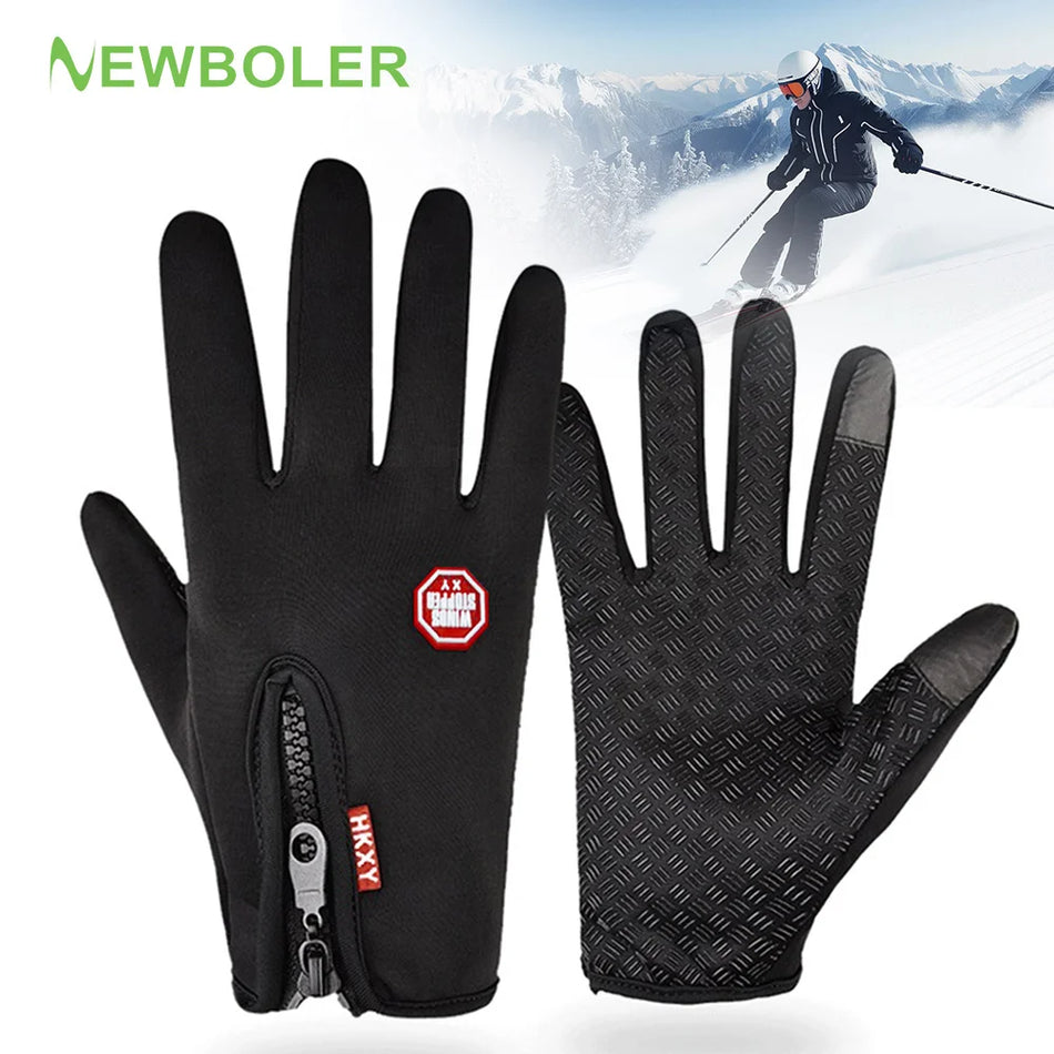 Warm Touchscreen Winter Gloves With Windproof Fabric For Outdoor