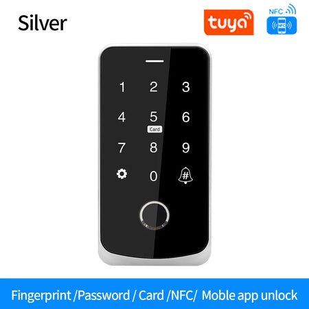 Tuya App Fingerprint RFID Access Kit J200F &ndash; Biometric Lock TF9-tuya silver
