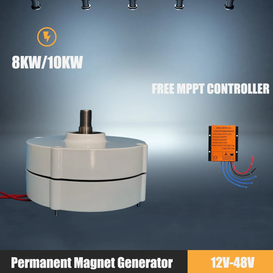 Beįrankis Nuolatinės Srovės Magnetinis Vėjo Turbinos Generatorius 8000W