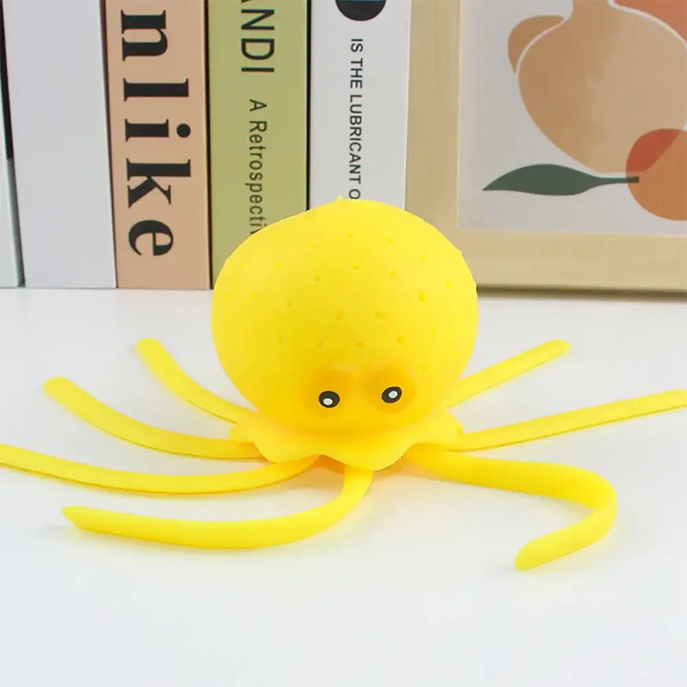 Water Absorbing Octopus Stress Relief Bath Toy Yellow