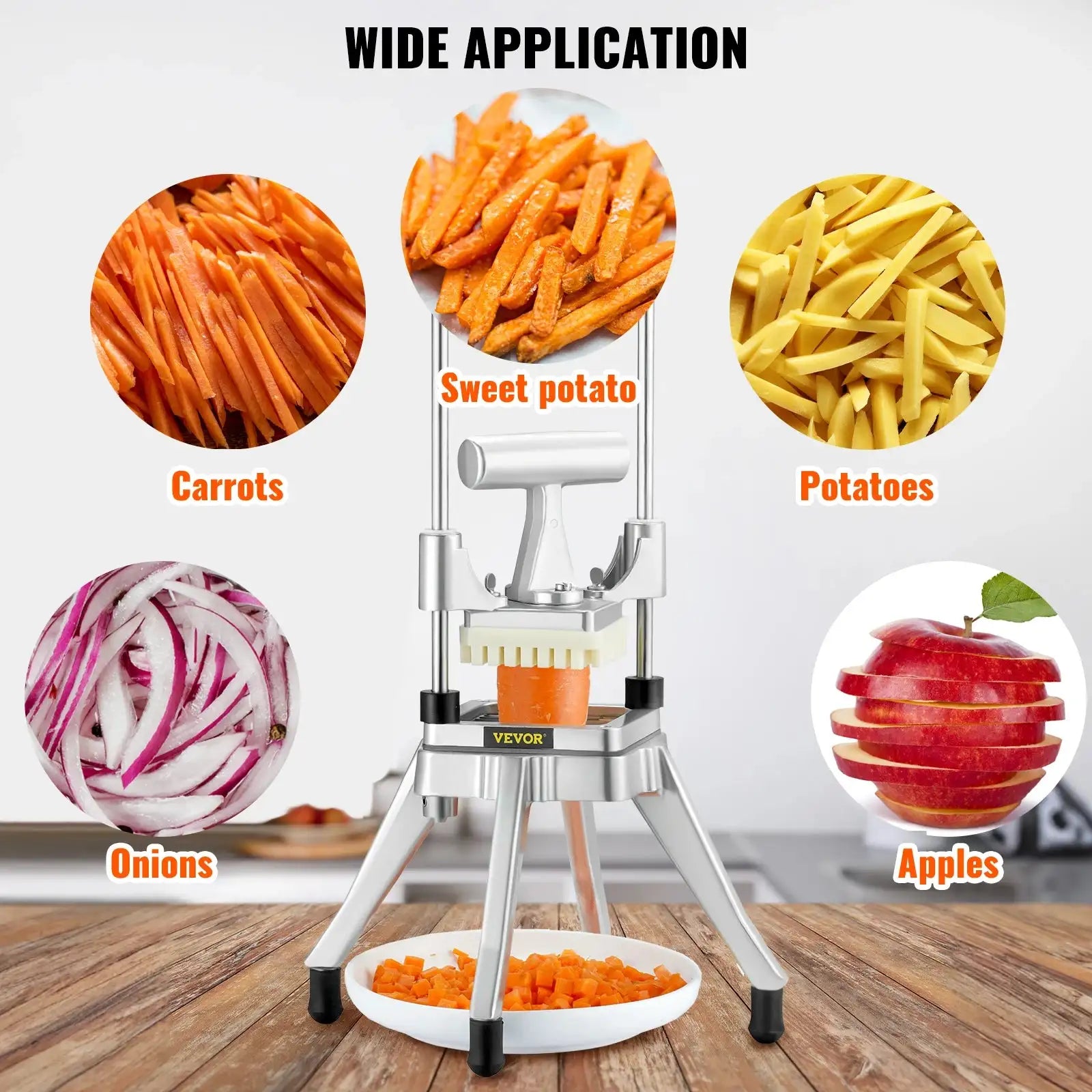 Manual Fruit Vegetable Dicer Cutter Stainless Steel Kitchen