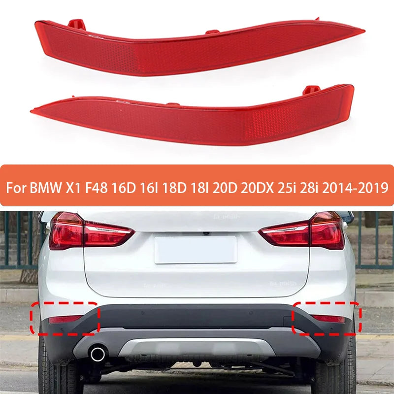 Rear Bumper Reflective Strips For BMW X1 F48 16D 16I 18D 18I 20D 20DX 25i 28i 2014 2015 2016 2017-2019 61617355547 61617355548