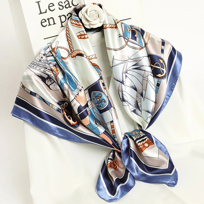 90x90cm Women Scarf &ndash; Luxurious Silk Feeling Elegance