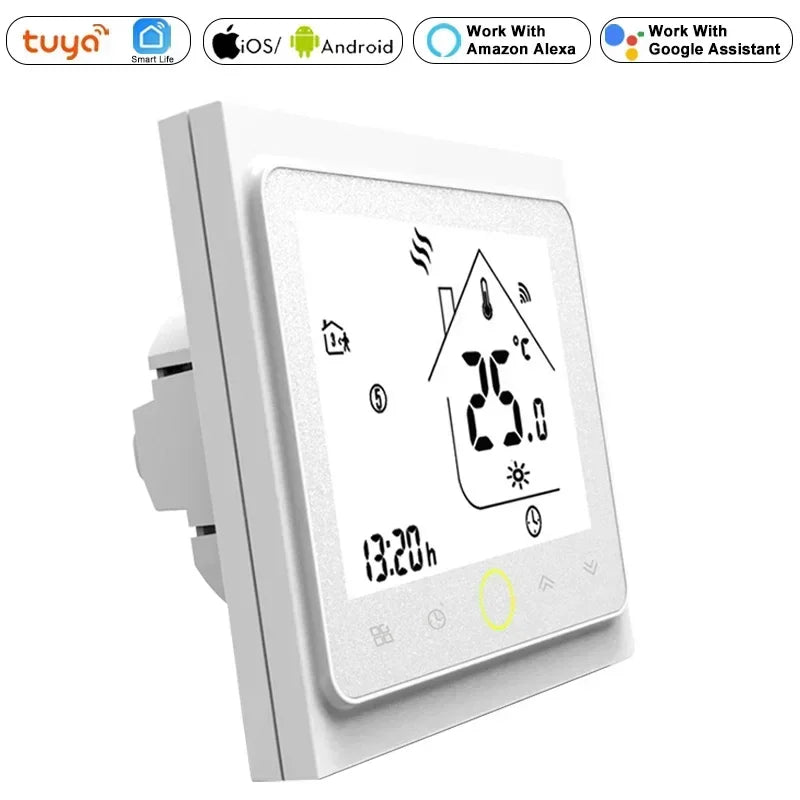 WiFi Smart Thermostat for Central Air by YIDI - Alexa Compatible White / 2 Pipe Wifi