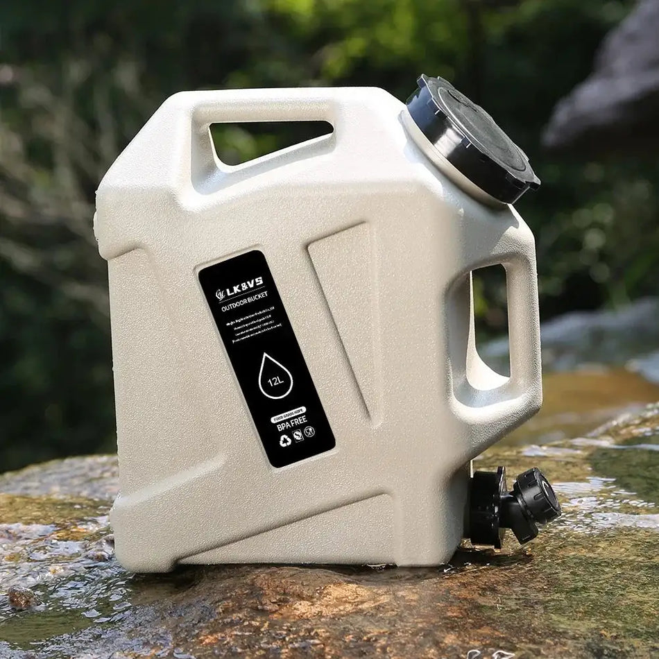12L Drinking Water Bucket Leak-Proof Water Dispenser Carrier Large Capacity Water Storage Tank for Vehicle Car Camping