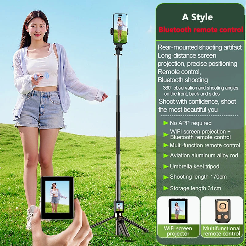 Choice CL07 Portable Selfie Stick Tripod &ndash; Remote Control A Style