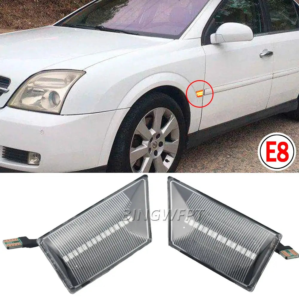 Sequential Flashing LED Turn Signal Side Marker Light Dynamic Blinker 93192381 93192382 For Opel Vectra C Signum 2003-2008 by InterCyprus Trading Ltd