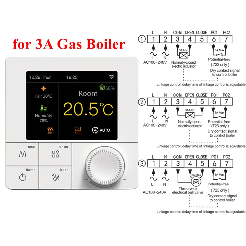 Tuya WIFI Thermostat R8C &ndash; Remote App Control Smart Life 3A Boiler / 100-240V