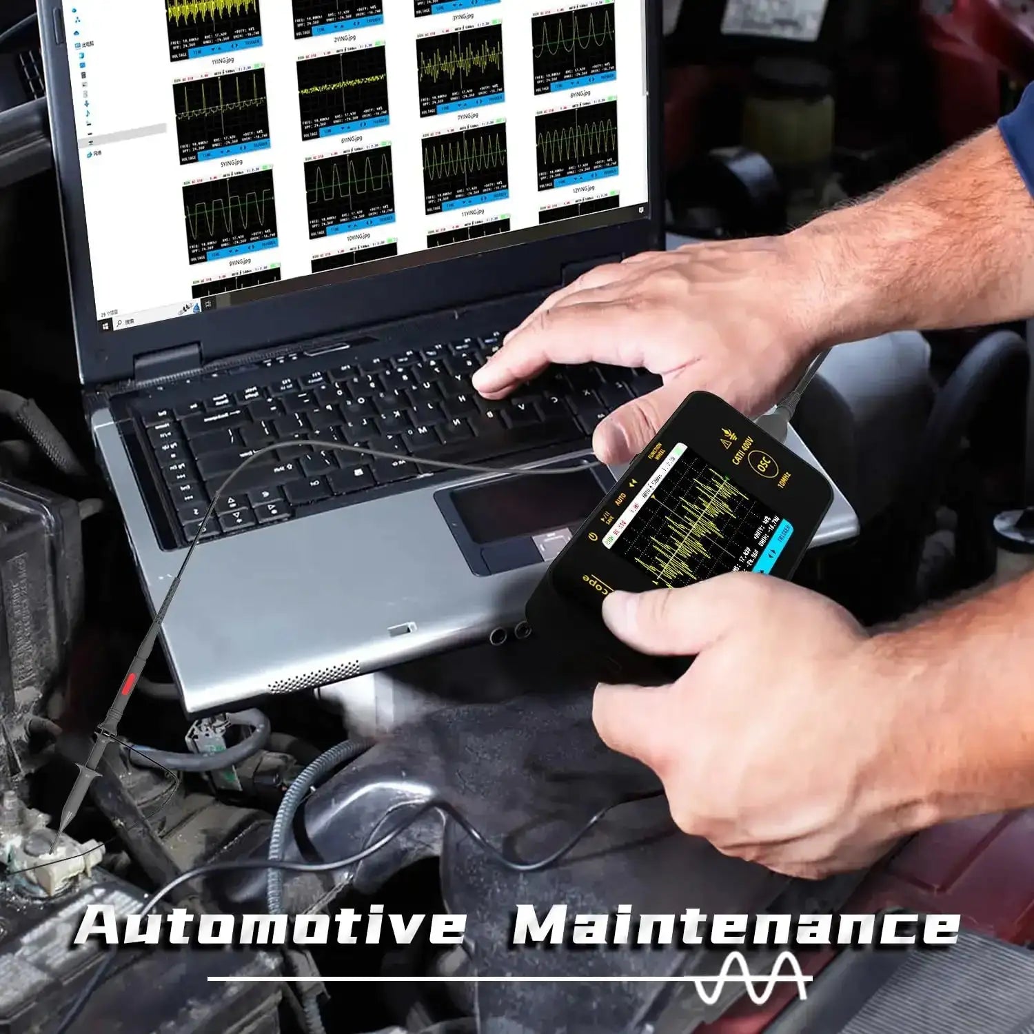 BSIDE OT3 Handheld Auto Digital Oscilloscope 10MHz Sampling
