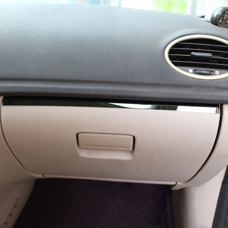 Adesivo per Copertura del Trim del Cassetto Portaoggetti per Ford Focus 2 MK2 Finitura in Acciaio Inossidabile e Cromo Aggiornamento Interno