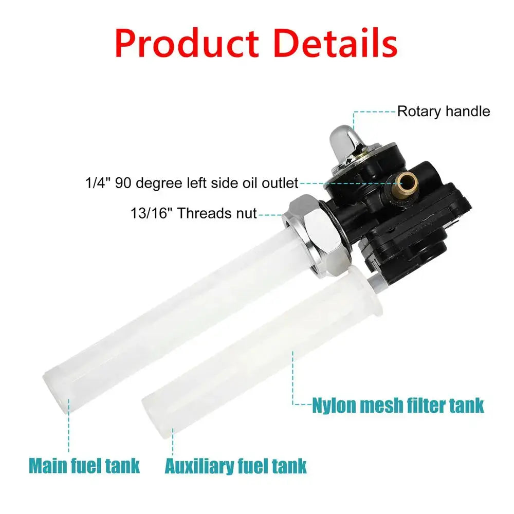 61338-94D Fuel Valve Petcock with Male Thread Fit for Harley FLST FXST FLT FXD 1995-2001 Motorcycle Parts by InterCyprus Trading Ltd