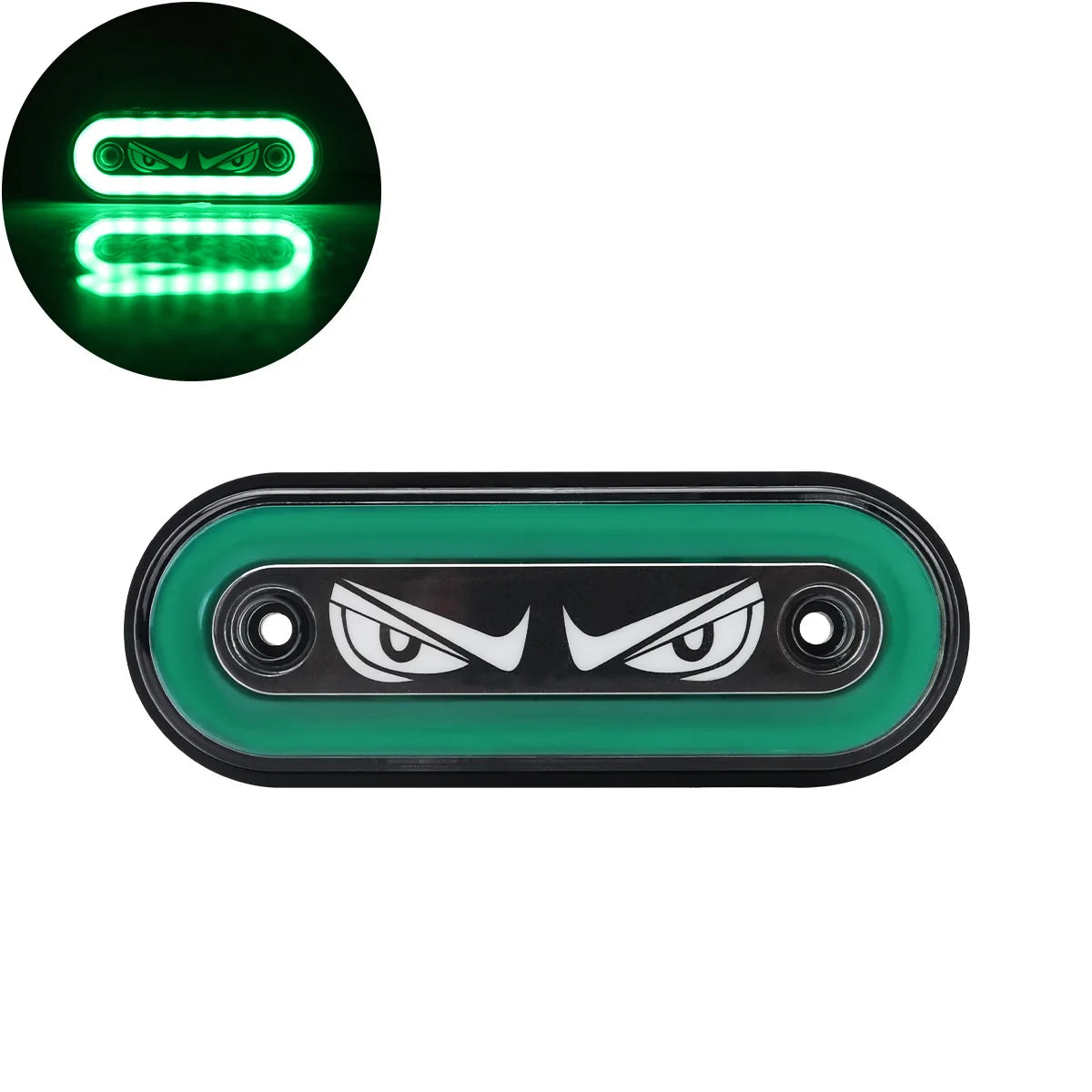 Devil's Eye Truck Edge Light &ndash; Super Bright LED Signal for Trailers green / 4pcs