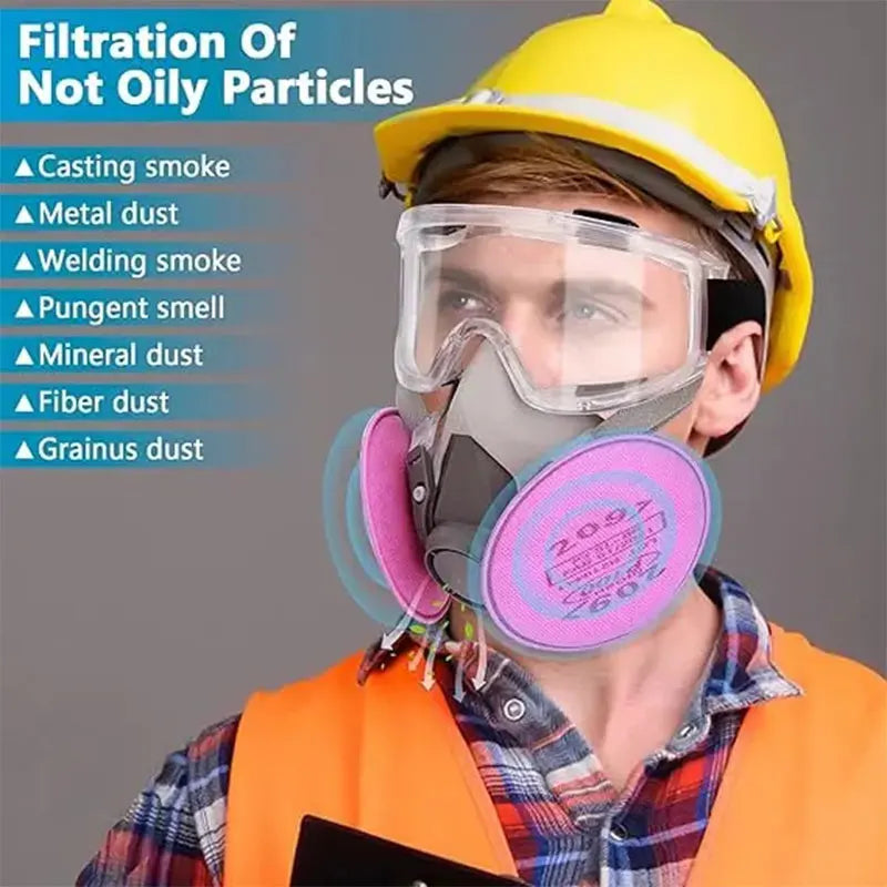 6200 Dust Gas Respirator Half Face Mask - With 2097 Filter