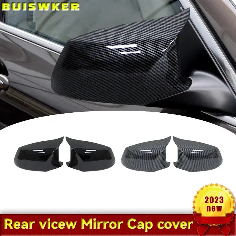 For Bmw 5 Series F10 F11 F18 Pre-LCI 2010-2013 1Pair High quality Bright Black Side Wing Rearview Mirror Cover caps by InterCyprus Trading Ltd