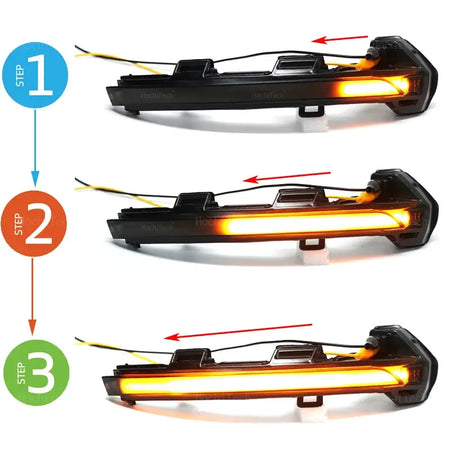 Dynamic LED Turn Signal Lights Rearview Mirror Indicator Blinker Repeater For VW Passat B8 Arteon 2015 2016 2017 2018 2019 by InterCyprus Trading Ltd