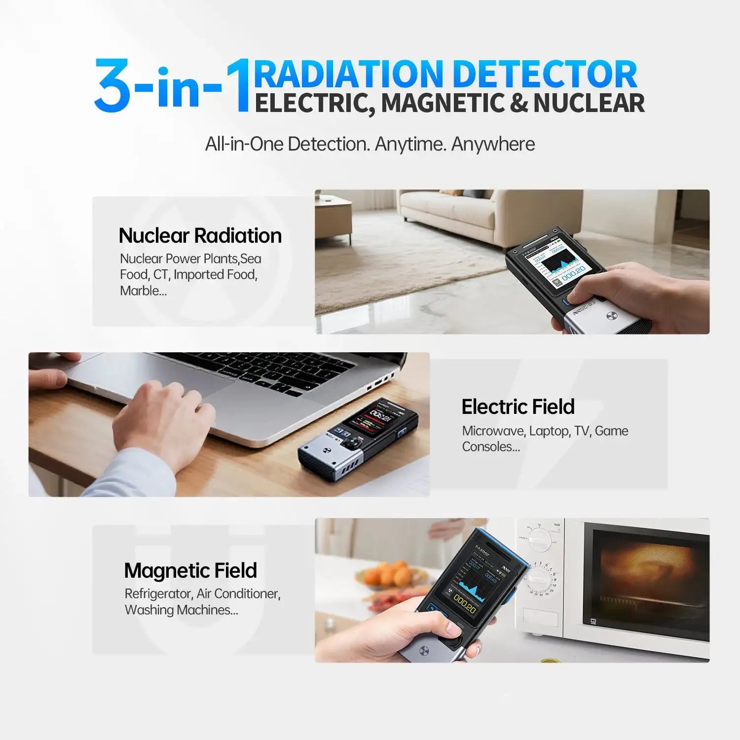 FNIRSI GC03 3 In 1 Radiation Detector Electric Field