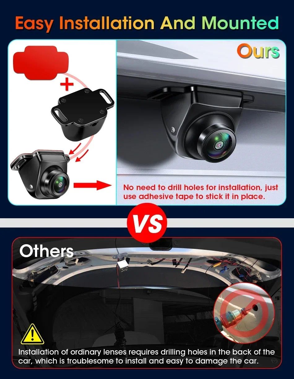 Develuck Vodoodporna Kamera za Vzvratno Oglede s 170 Stopinjskim Ribjim Očesom, AHD 1080P ali CVBS Univerzalna Parkirna Kamera