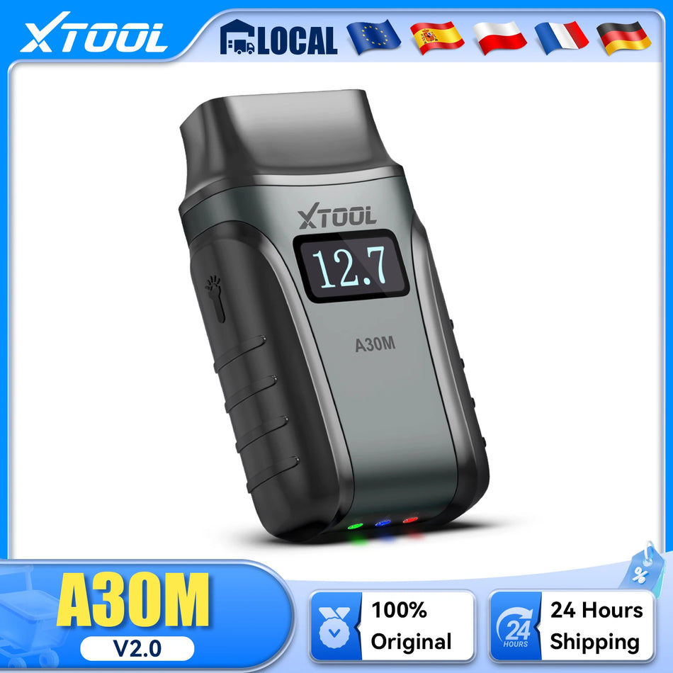 XTOOL Anyscan A30M Scanner OBD2 com Diagnósticos de Todos os Sistemas, 26+ Reinícios e Suporte CAN FD
