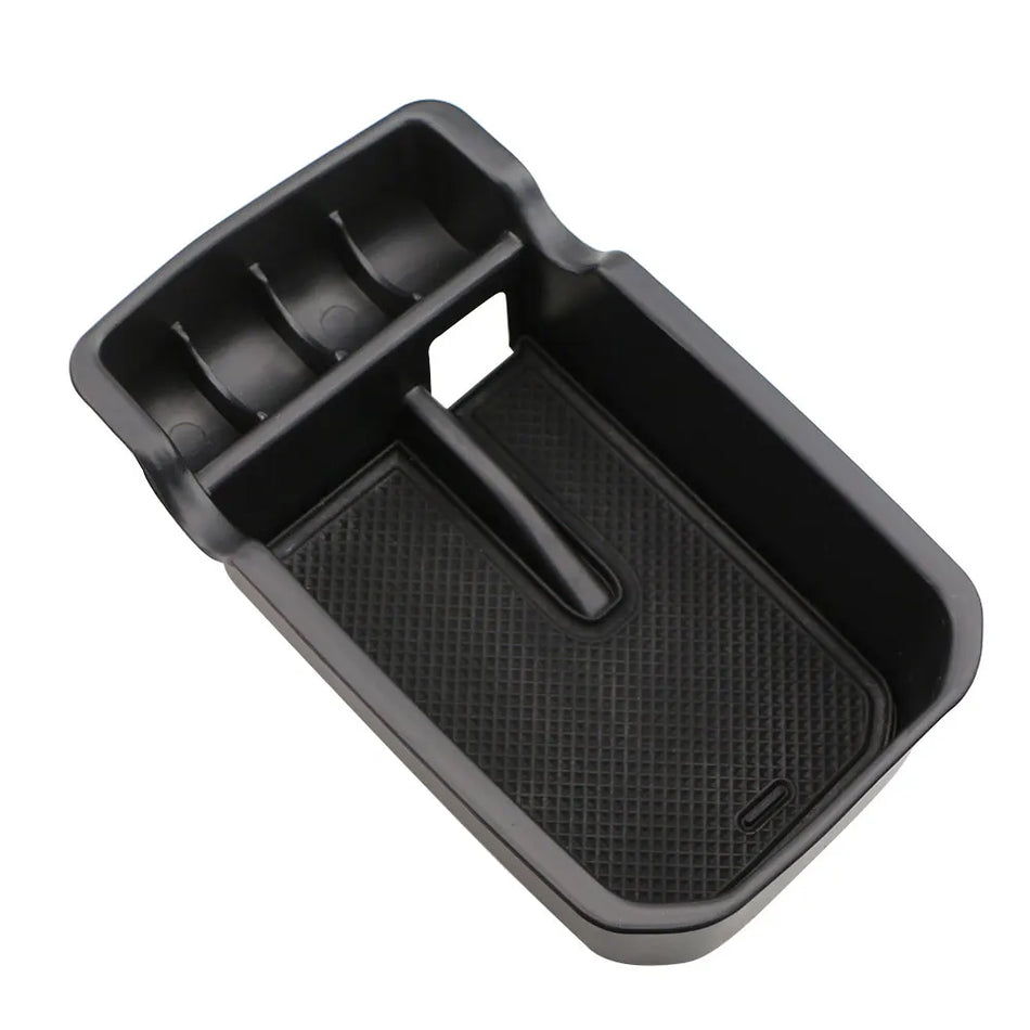 Armrest Storage Box for Jeep Compass 2017-2023 Center Console Organizer in Black ABS Plastic