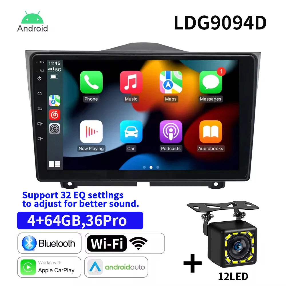9 Inch CarPlay Android Auto Radio Lada Granta Cross - GPS 36Pro 12LED