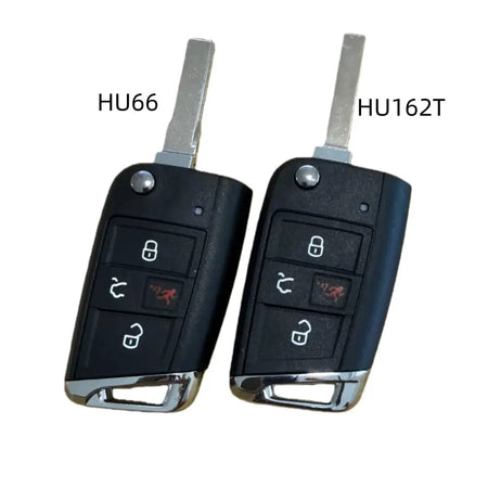 4 Buttons Flip Folding Car Key Shell For VW Volkswagen Seat Ibiza Skoda Superb Golf Mk7 Passat B8 Tiguan Remote Key Case HU66 by InterCyprus Trading Ltd