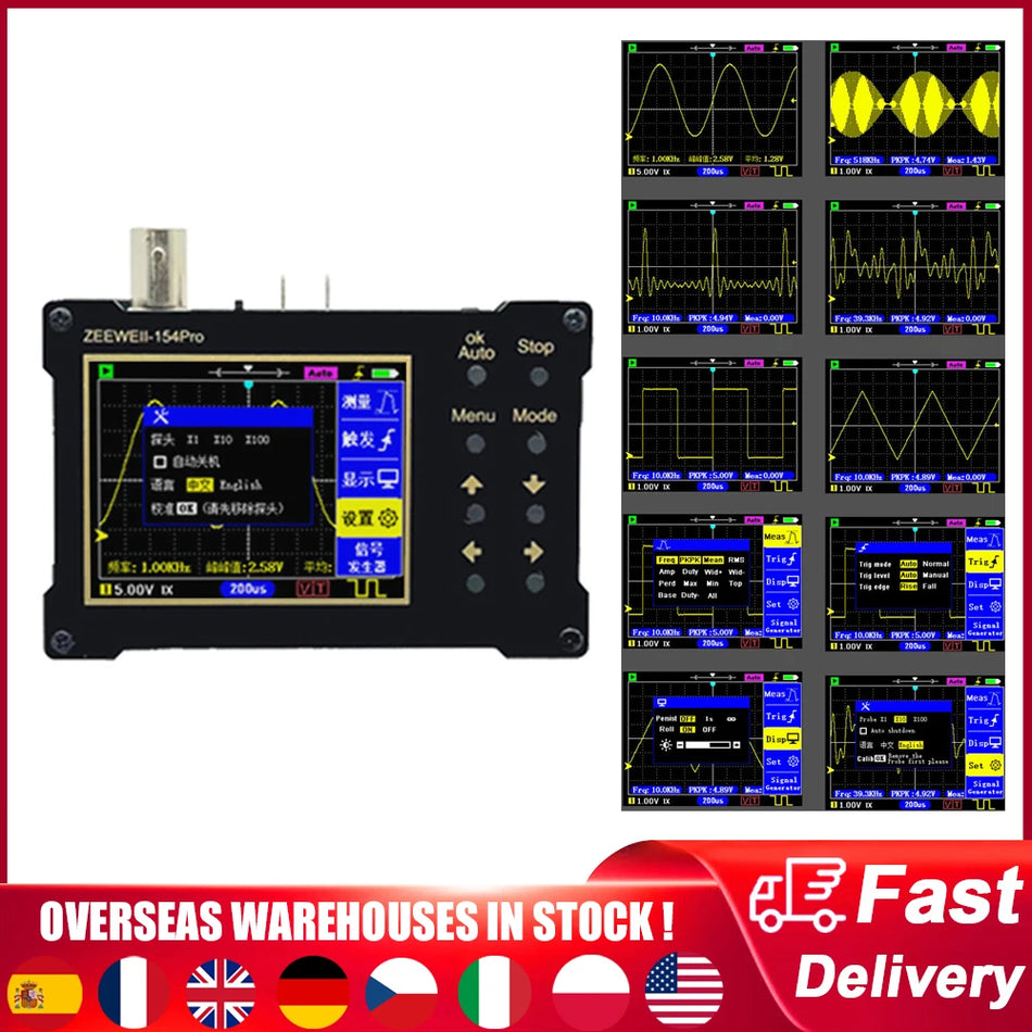 DSO154Pro Vstupní Digitální Osciloskop 40MSaS Vzorkování