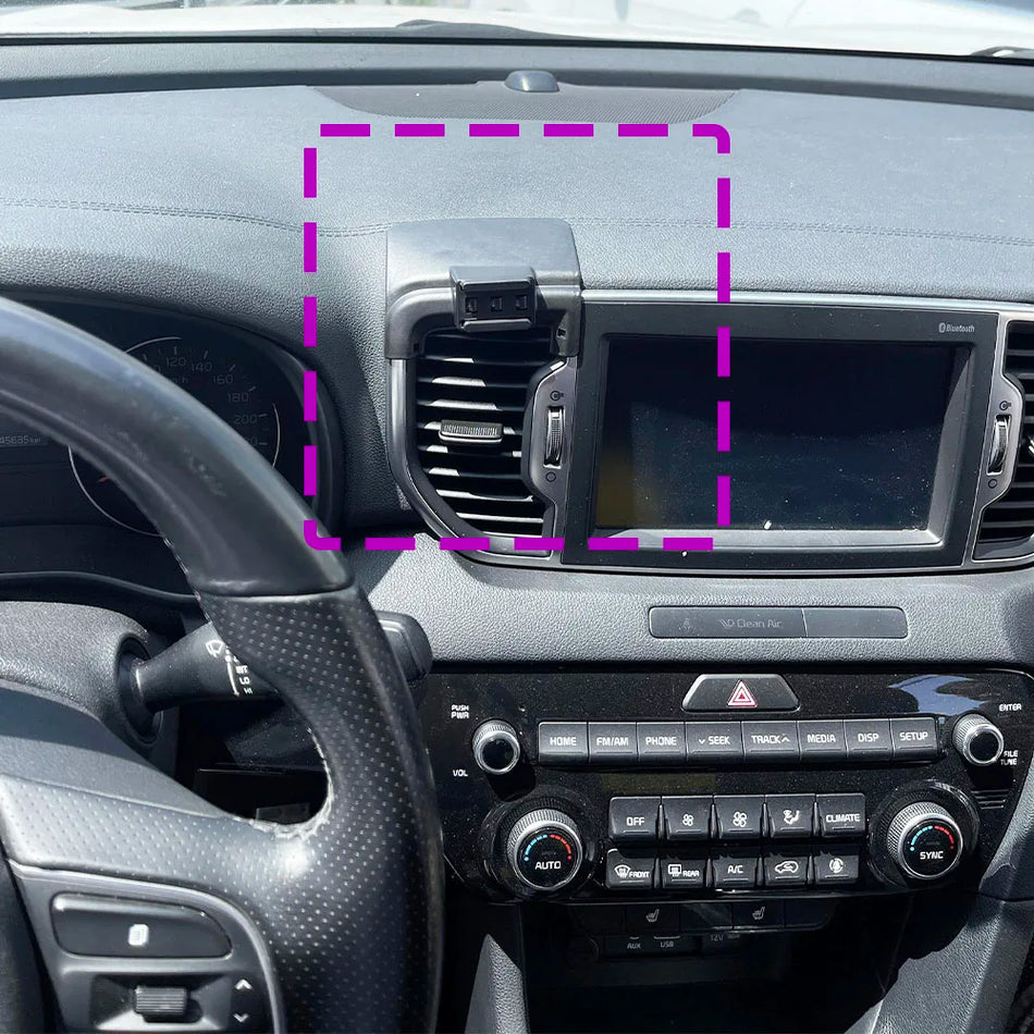 Soporte Kia Sportage KX5 con base fija de carga inalámbrica