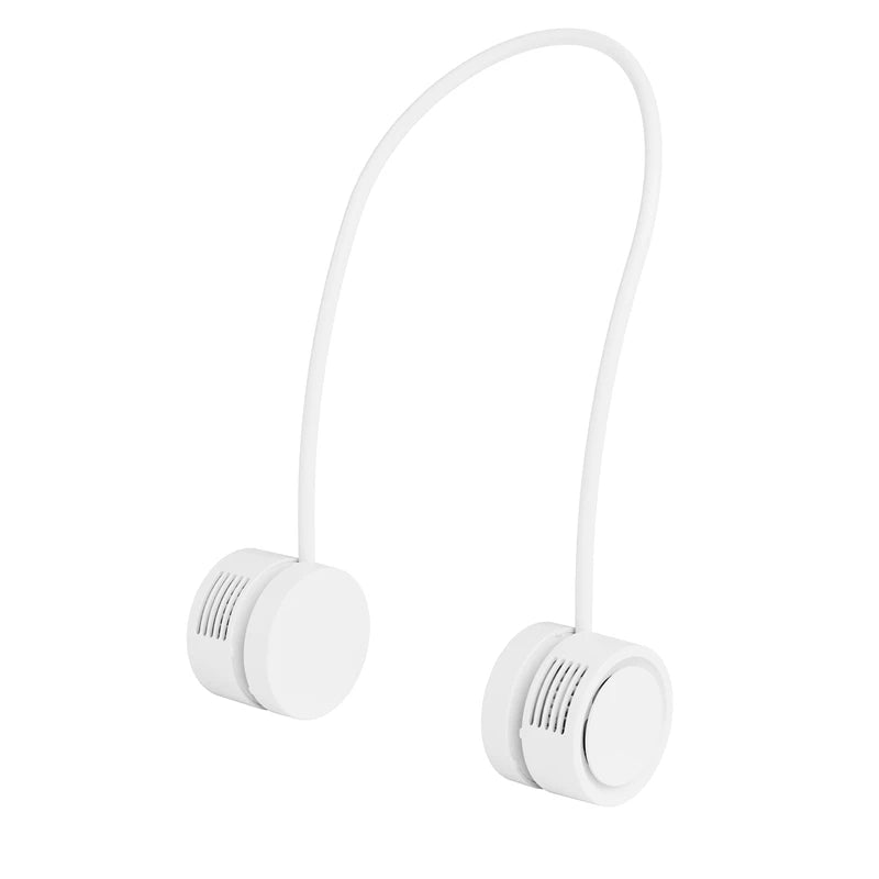 Portable Neck Fan &ndash; Three Speed USB Rechargeable Comfort WHITE