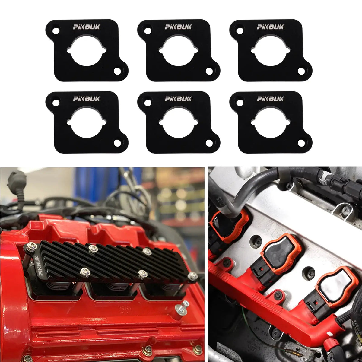 PIKBUK 6 Pcs R8 - 2.0T Ignition Coil Adapter Kit For Audi B5 S4 and C5 A6 - Allroad 2.7T Aluminum by InterCyprus Trading Ltd