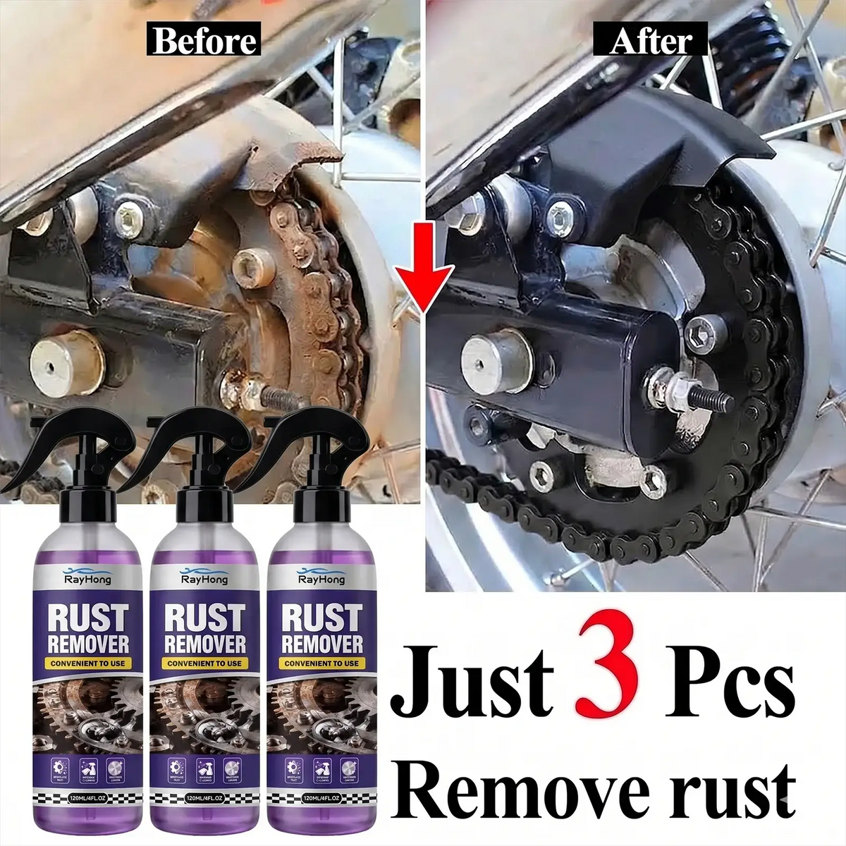 Multifunctional car rust remover used for removing rust providing surface protection on car brake pads iron metal surface by InterCyprus Trading Ltd