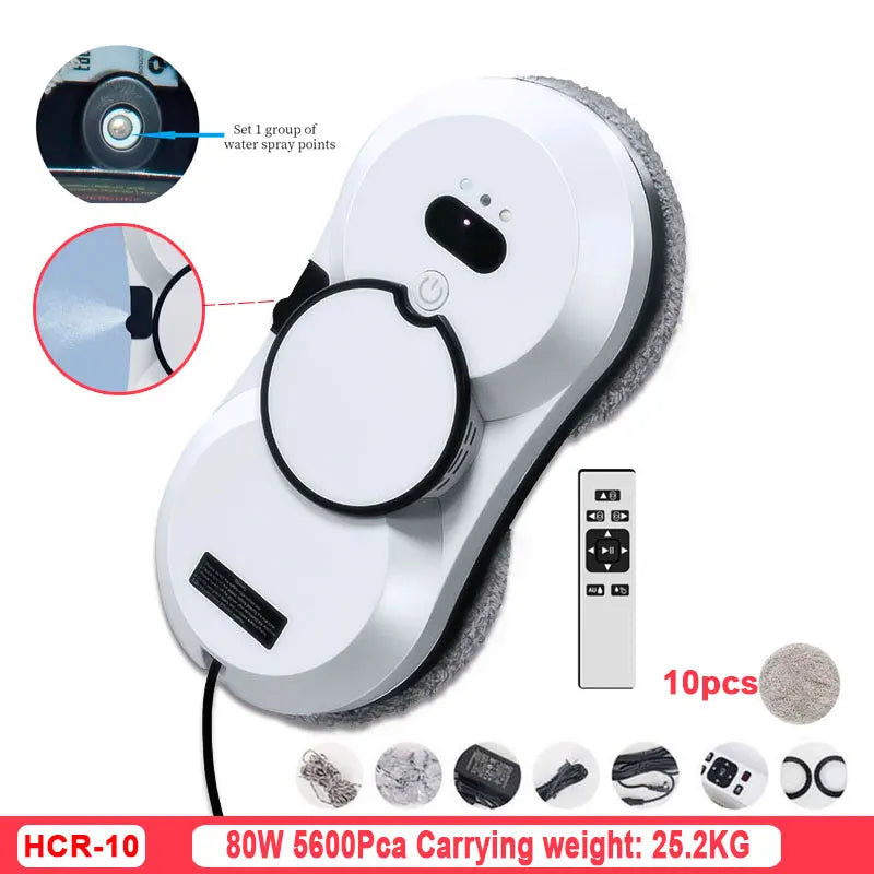 DIVEDEER Window Cleaning Robot &ndash; Ultra Clean Glass WHITE / EU / Yes