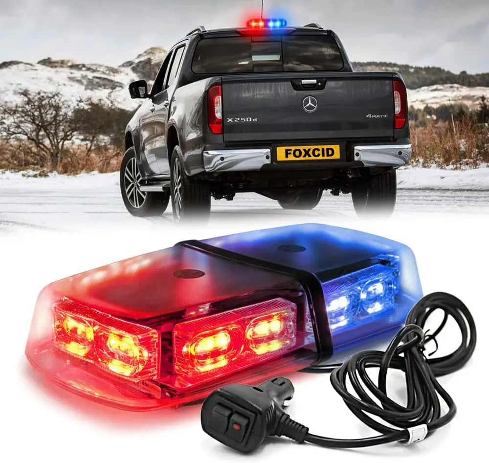 12 Inch 36 LED Emergency Strobe Light Bar &ndash; Magnetic Mount Red and Blue 2