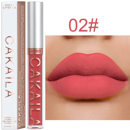 18 Colour Matte Lipstick - Non-Stick Cup Waterproof Lip Gloss 02