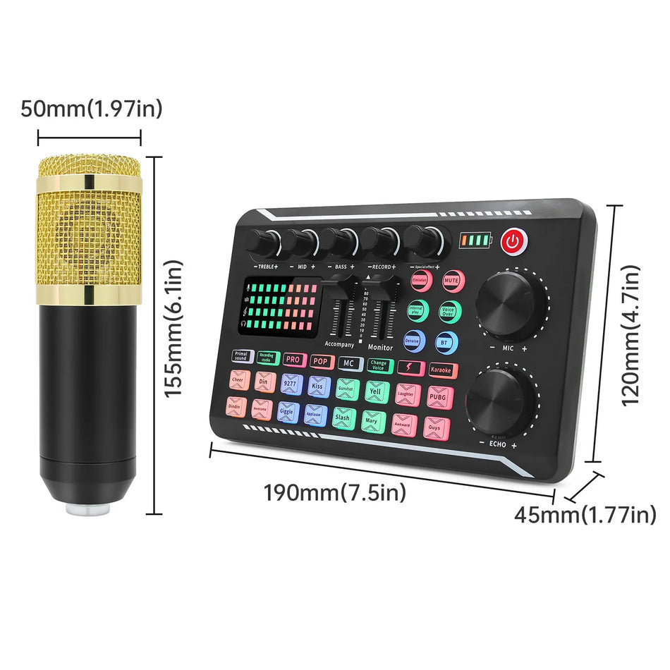 F998 Sound Card BM800 Microphone DJ Kit &ndash; Live Streaming