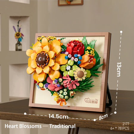 3D Picture Frame Building Blocks &ndash; Floral DIY Toy Gift
