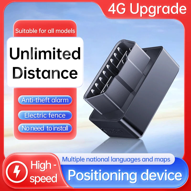 Sledovač GPS OBD pro auto 4G s alarmem proti krádeži a aplikací pro geofencing