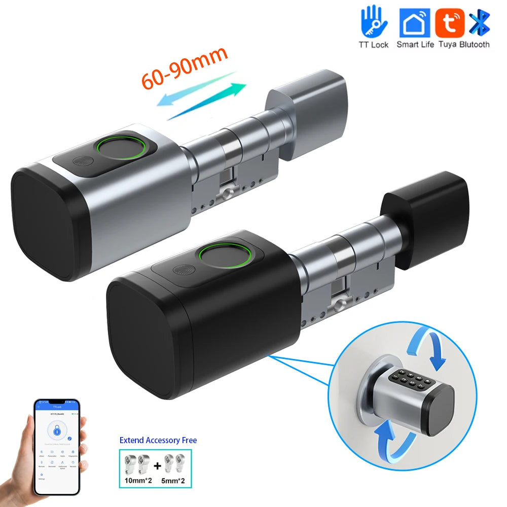 TTLock Tuya Smart Fingerprint Cylinder Lock V1 &ndash; Biometric