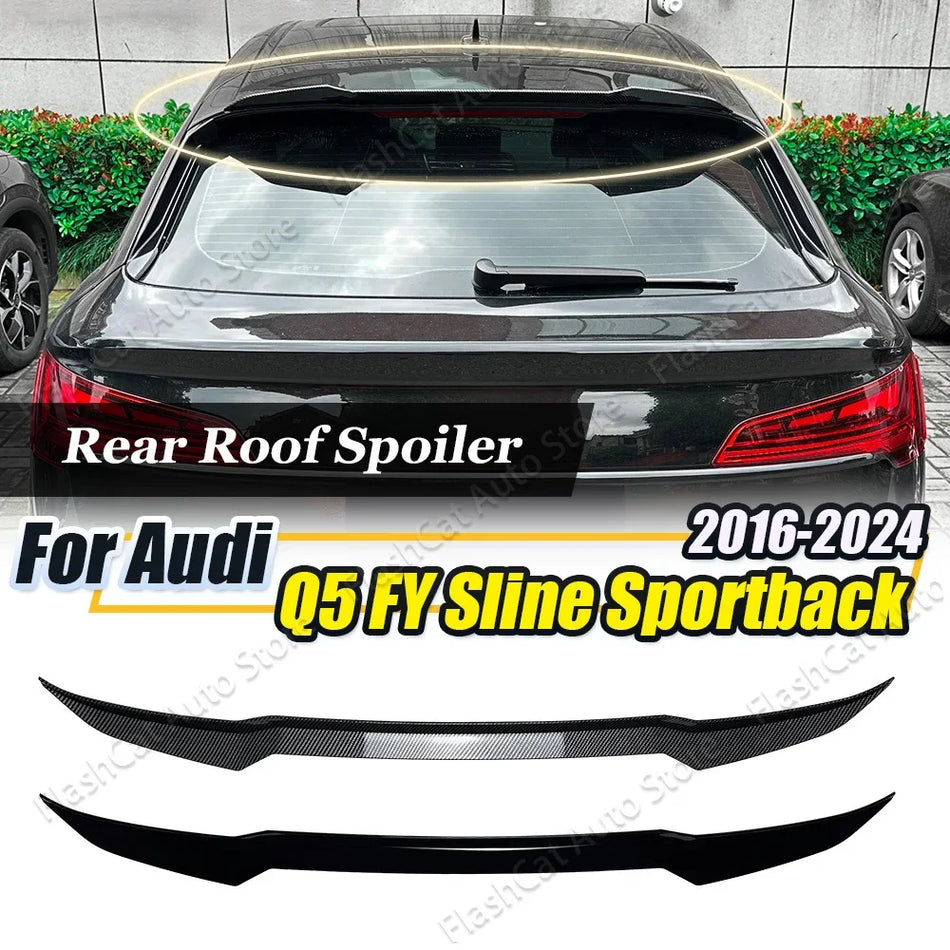 Spoilerių rinkinys Audi Q5 FY S Line galiniams, viduriniams ir viršutiniams sparnams, ABS konstrukcija, galinių aerodinamikos atnaujinimas