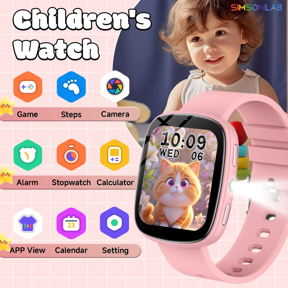 Kids Smartwatch With Touch Screen, Camera, Long Battery Life, 22 Games