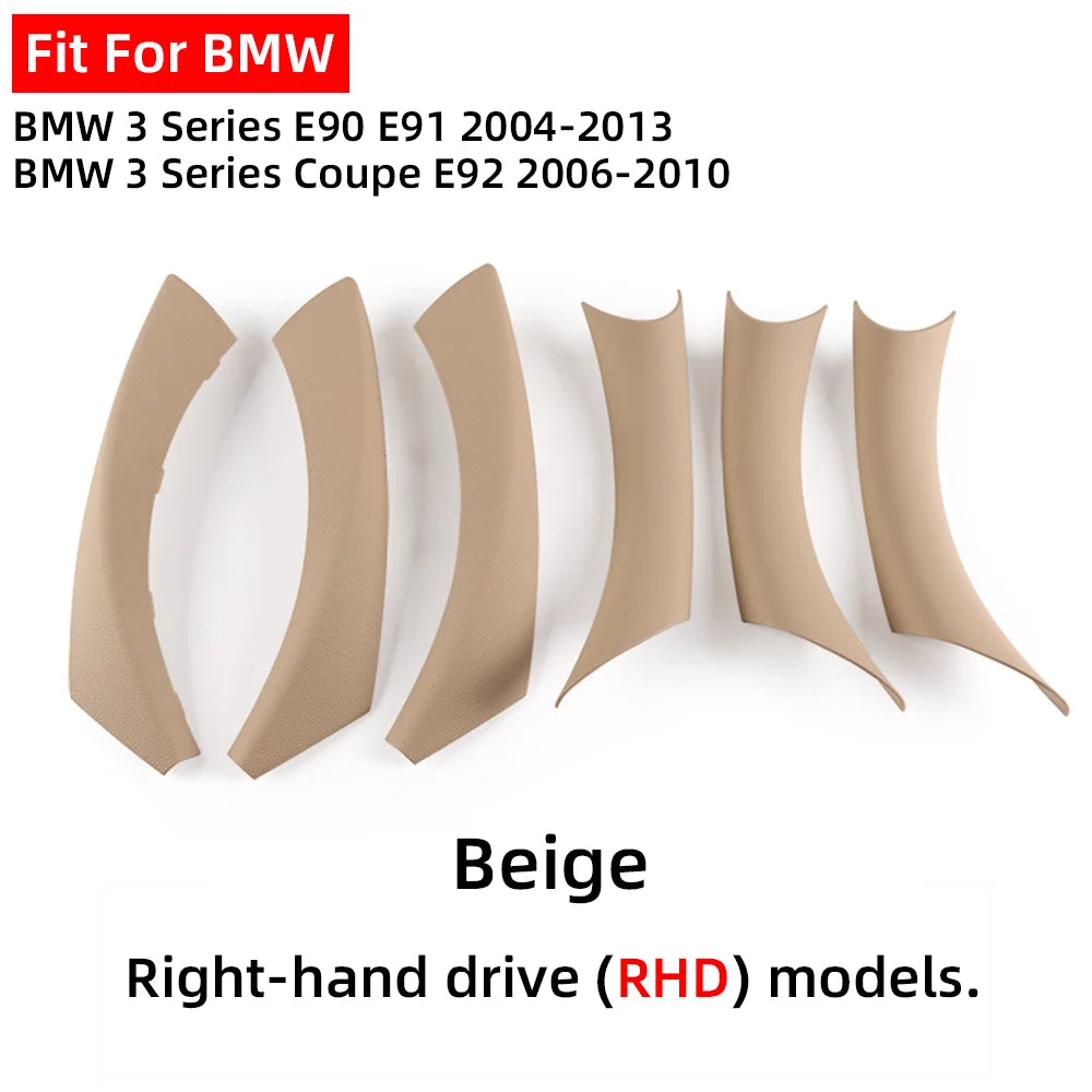 LHD RHD Easy Installation Black Beige Left Right Inner Door Handle Cover For BMW 3 Series E90 E91 E92 2004-2013 by InterCyprus Trading Ltd