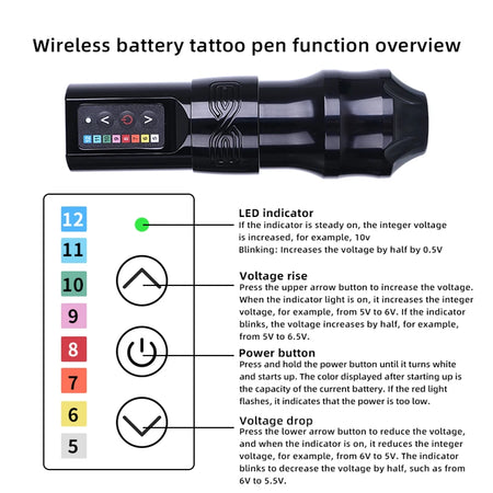 EXO Wireless Tattoo Machine &ndash; Battery Powered Rotary Pen