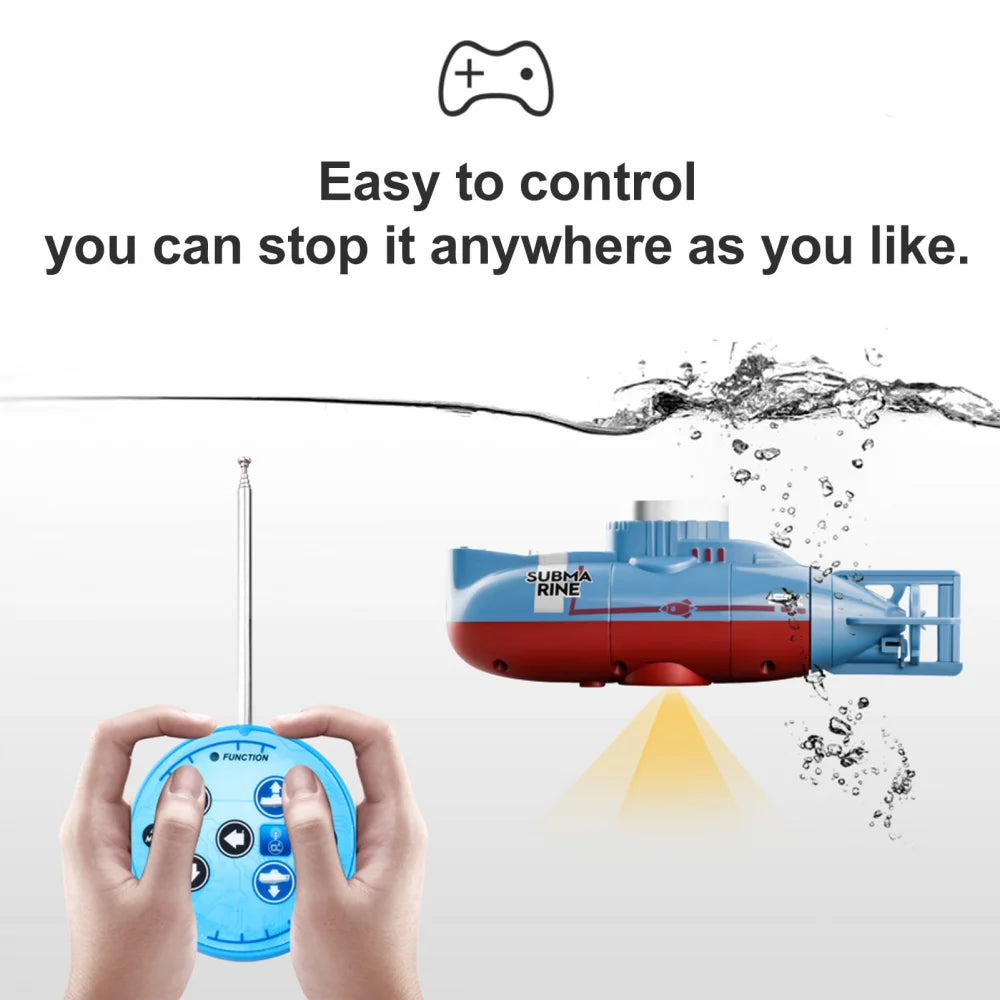 RC Boat Mini Remote Control Submarine &ndash; Waterproof Electric Diving Toy