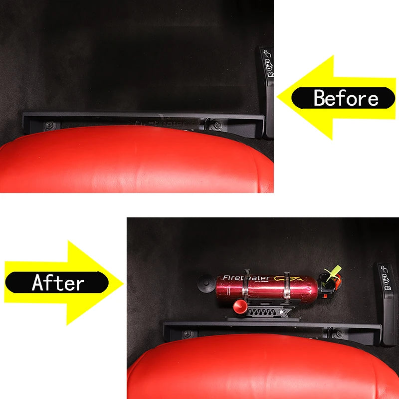 Supporto in alluminio per estintore per Corvette C8 nero