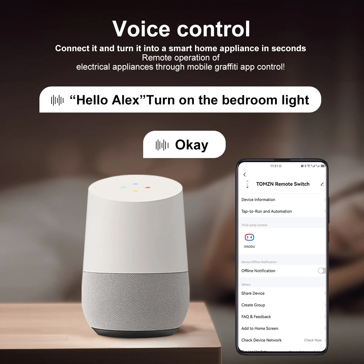 TOMZN 63A 1P+N WiFi Smart Switch with Energy Metering &amp; Protection