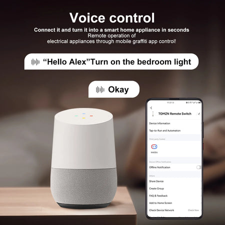 TOMZN 63A 1P+N WiFi Smart Switch with Energy Metering &amp; Protection